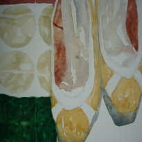 Yellow Shoes and Fabric II